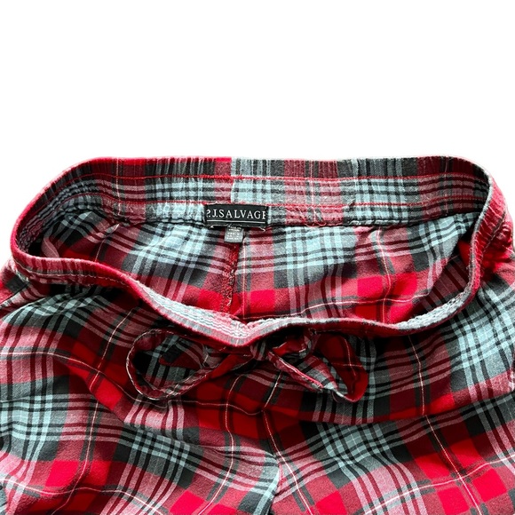 PJ Salvage Women’s Pajamas P.J. Pants Bottoms Bottom Red Plaid 2 XS Lightweight - Picture 7 of 7